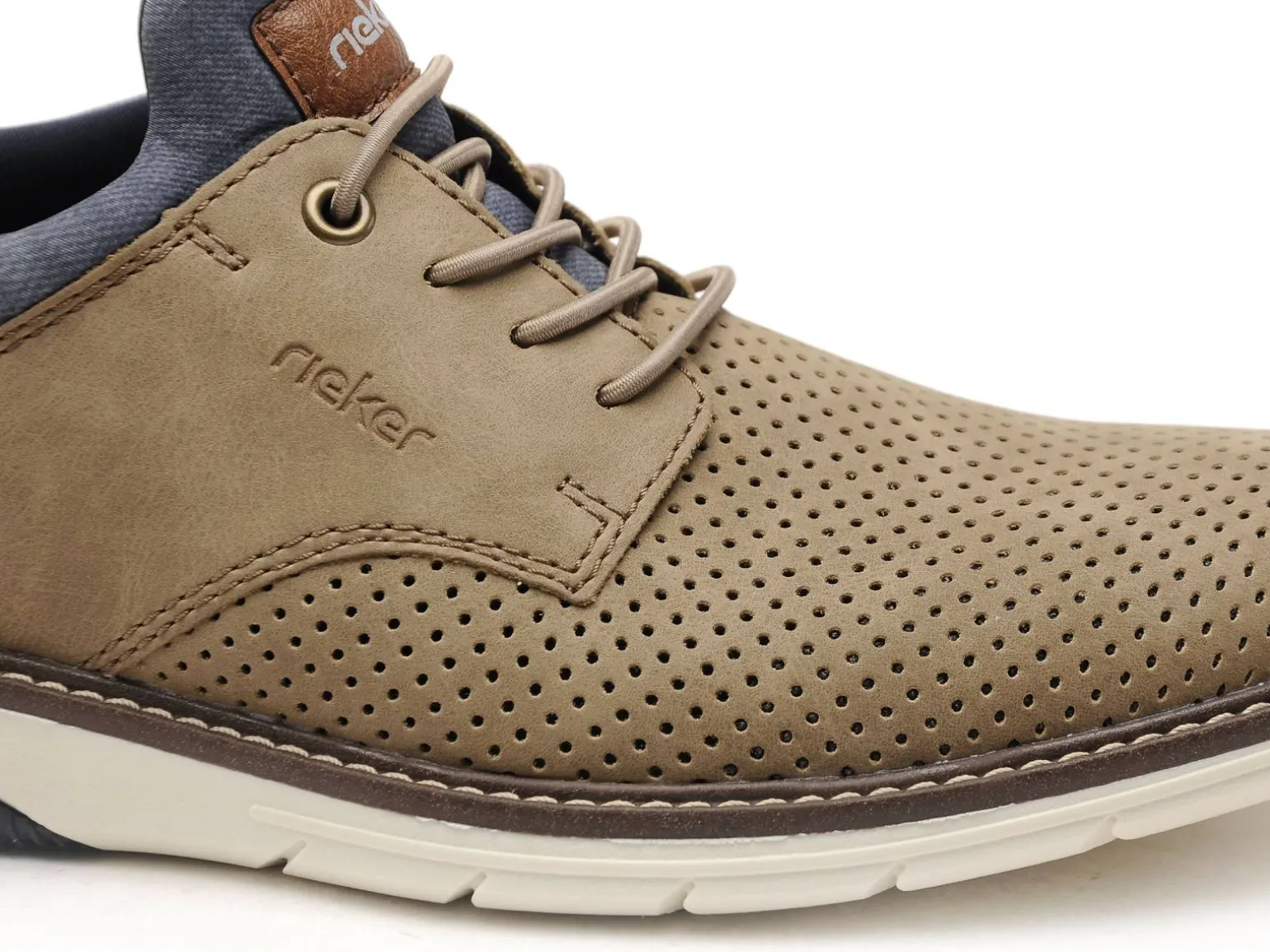 Rieker 14450 Beige Chaussures de Ville Homme