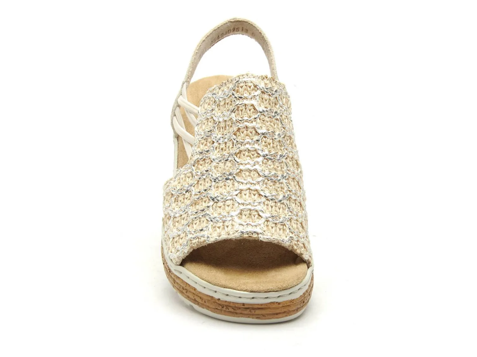 Rieker 62741 Beige Sandales à Talons Femme