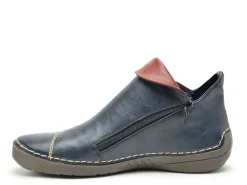 Rieker 72581 Bleu Boots et Bottines Plates Femme