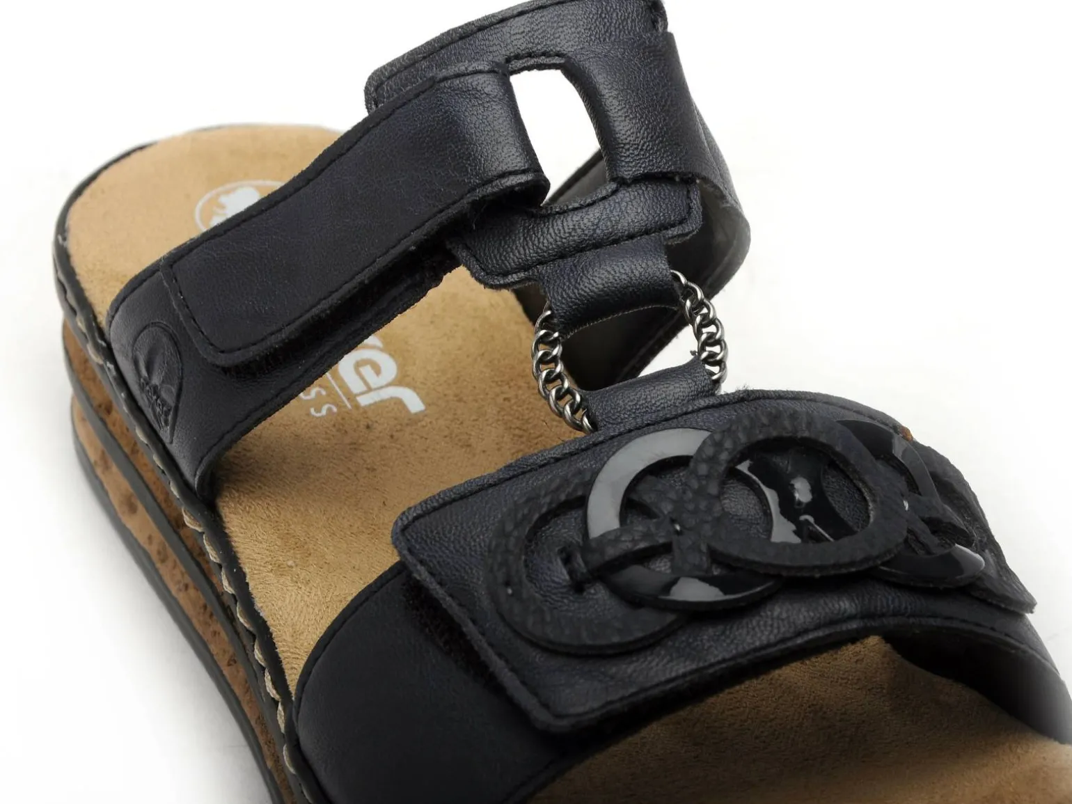 Rieker 62936 Bleu Mules et Sabots à Talons Femme