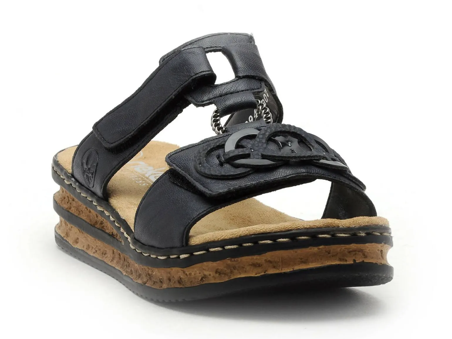 Rieker 62936 Bleu Mules et Sabots à Talons Femme