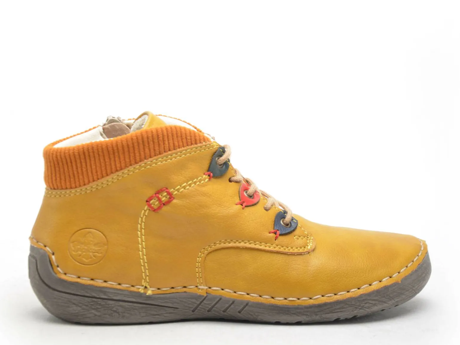 Rieker 52544 Jaune Boots et Bottines Plates Femme