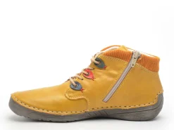 Rieker 52544 Jaune Boots et Bottines Plates Femme