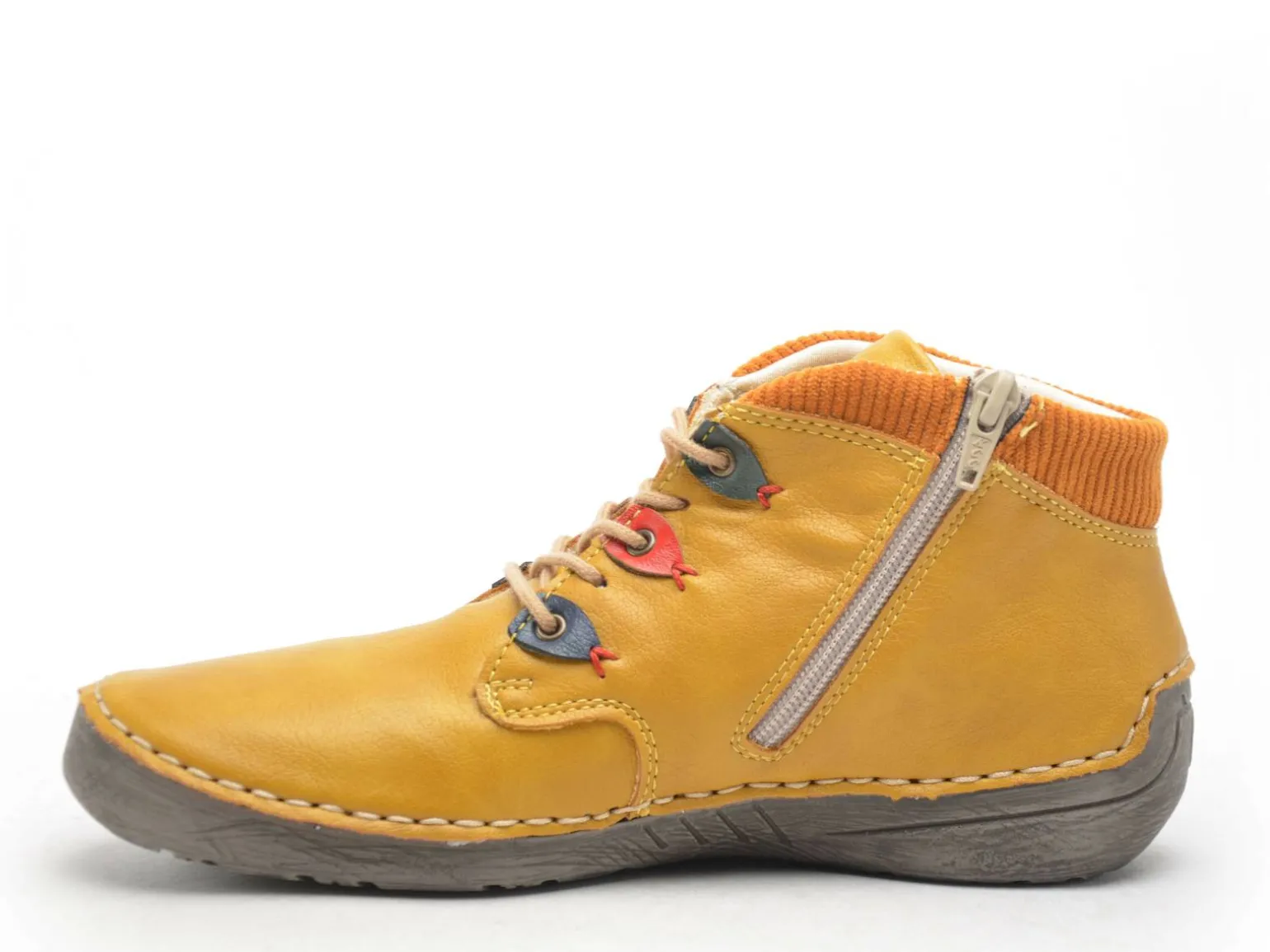 Rieker 52544 Jaune Boots et Bottines Plates Femme