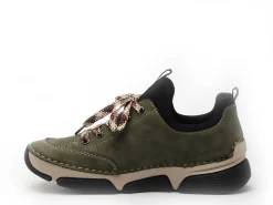 Rieker 45973 Kaki Baskets Basses Femme