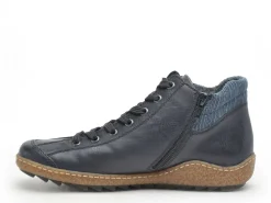Rieker L7514 Bleu Boots et Bottines Plates Femme