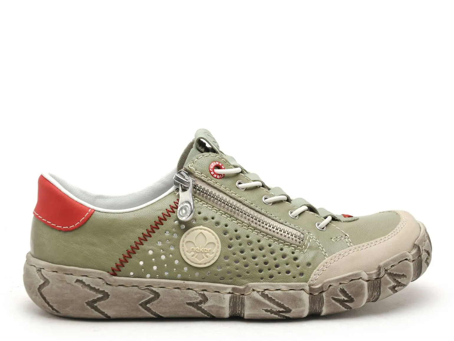 Rieker LO355 Kaki Derbies Femme