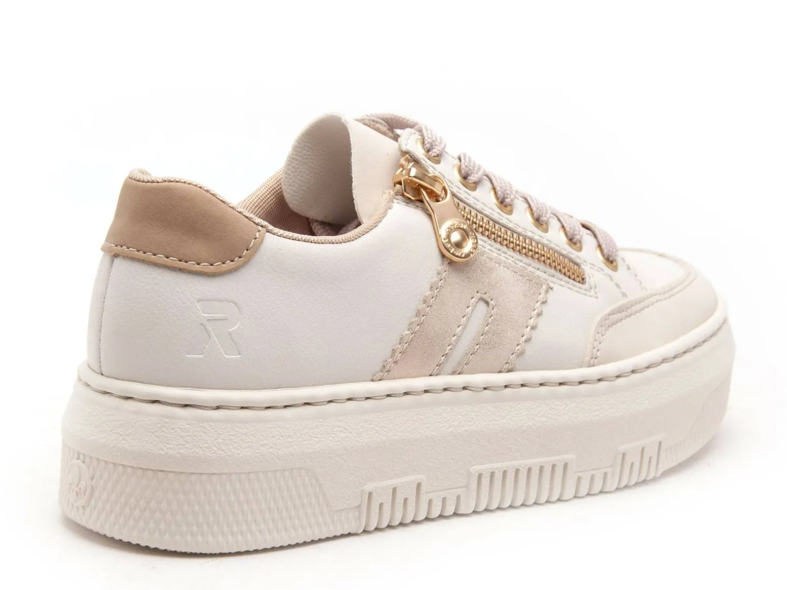 Rieker M1912 Beige Baskets Basses Femme