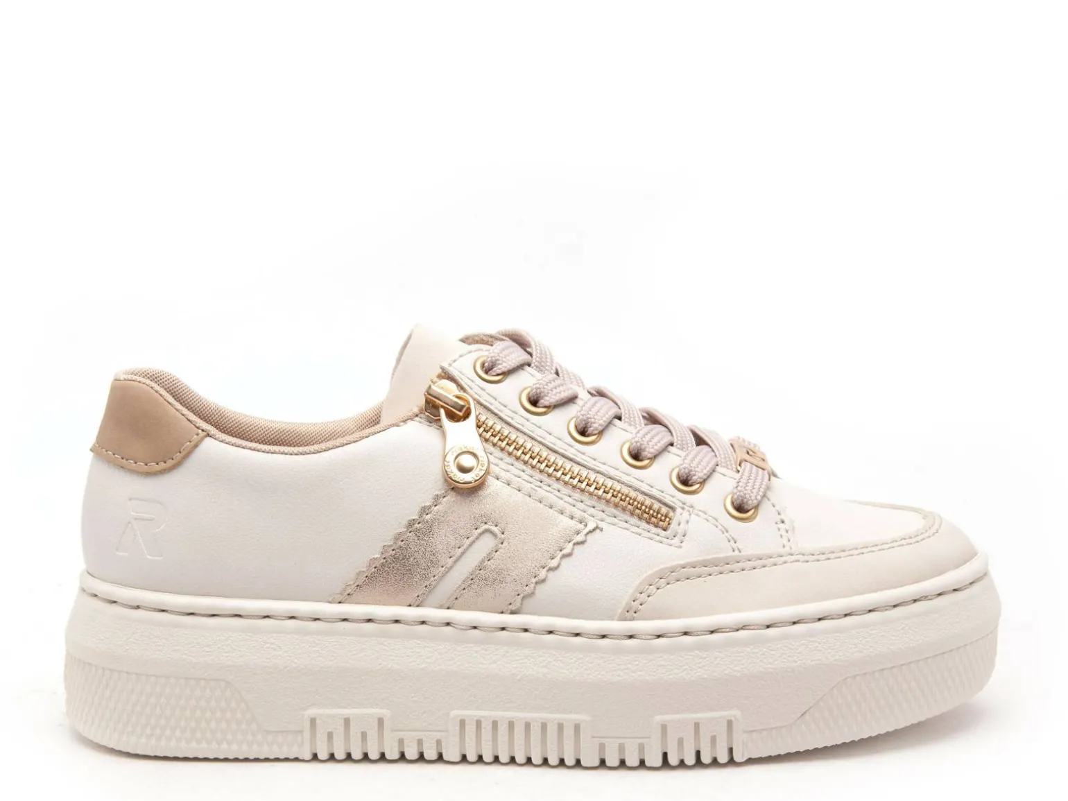 Rieker M1912 Beige Baskets Basses Femme