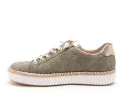Rieker M2940 Kaki Baskets Basses Femme