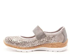 Rieker N4299 Argent Ballerines Femme