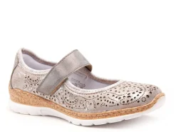 Rieker N4299 Argent Ballerines Femme