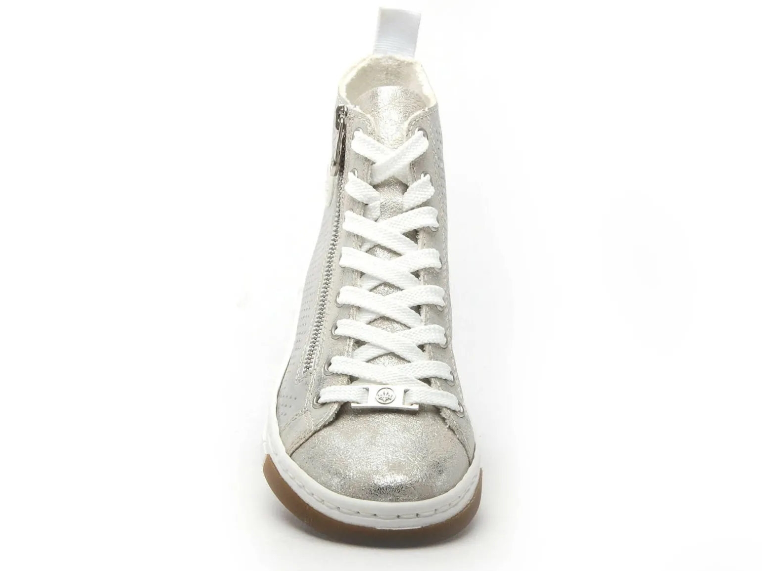 Rieker N3945 Argent Basket Montante Femme