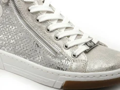 Rieker N3945 Argent Basket Montante Femme