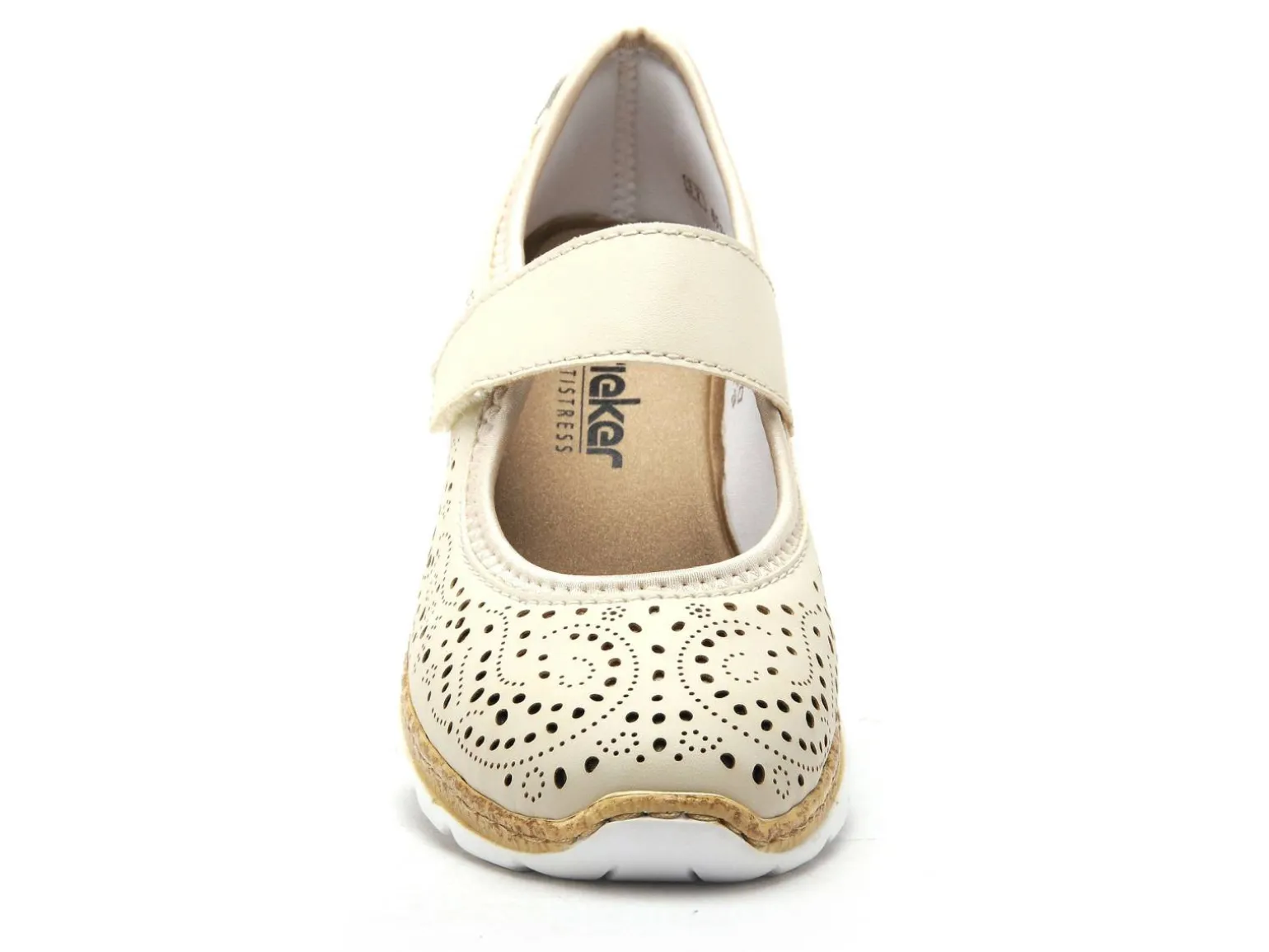 Rieker N4299 Beige Ballerines Femme