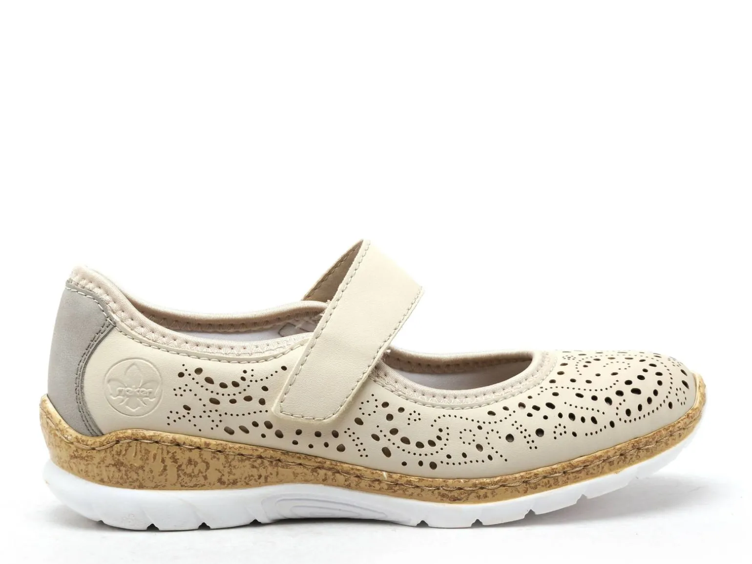 Rieker N4299 Beige Ballerines Femme