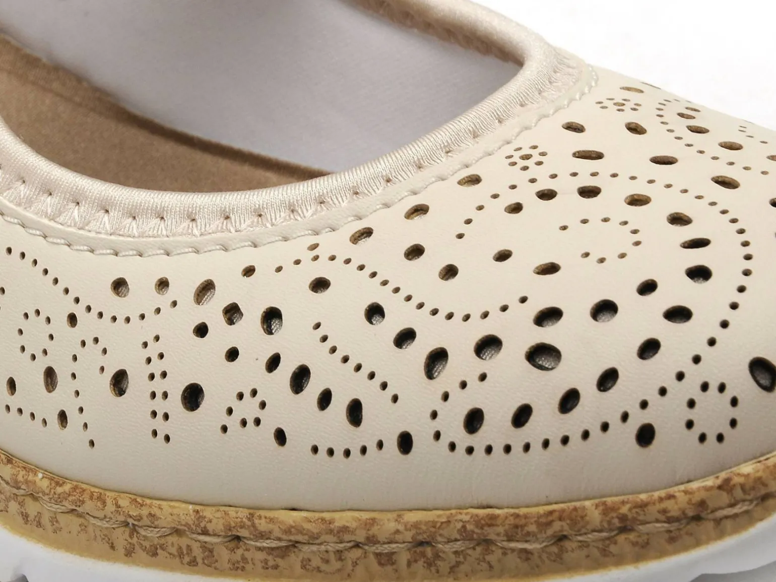 Rieker N4299 Beige Ballerines Femme