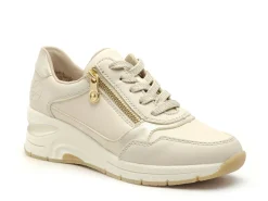 Rieker N9301 Beige Baskets Basses Femme