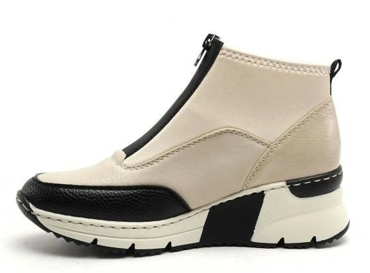 Rieker N6352 Beige Boots et Bottines à Talons Femme
