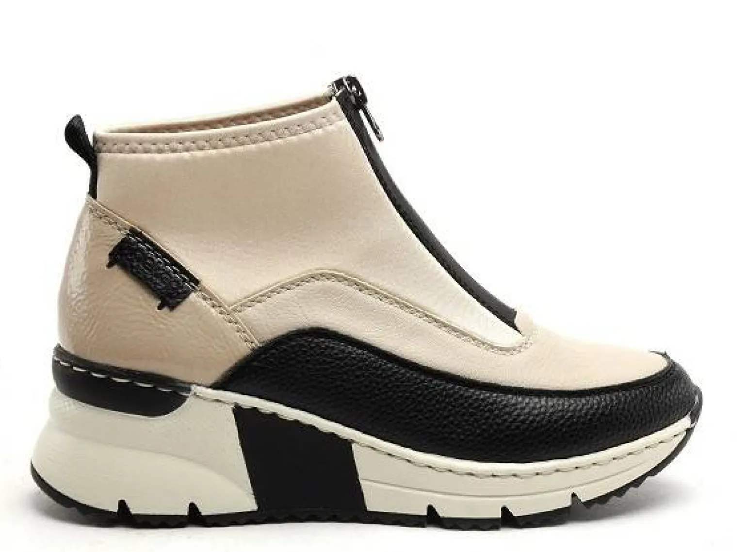 Rieker N6352 Beige Boots et Bottines à Talons Femme