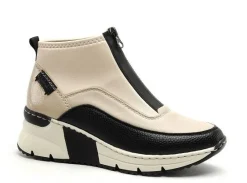 Rieker N6352 Beige Boots et Bottines à Talons Femme