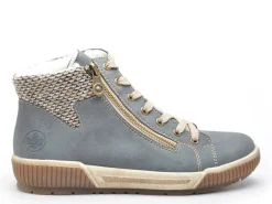 Rieker N0709 Bleu Boots et Bottines Plates Femme