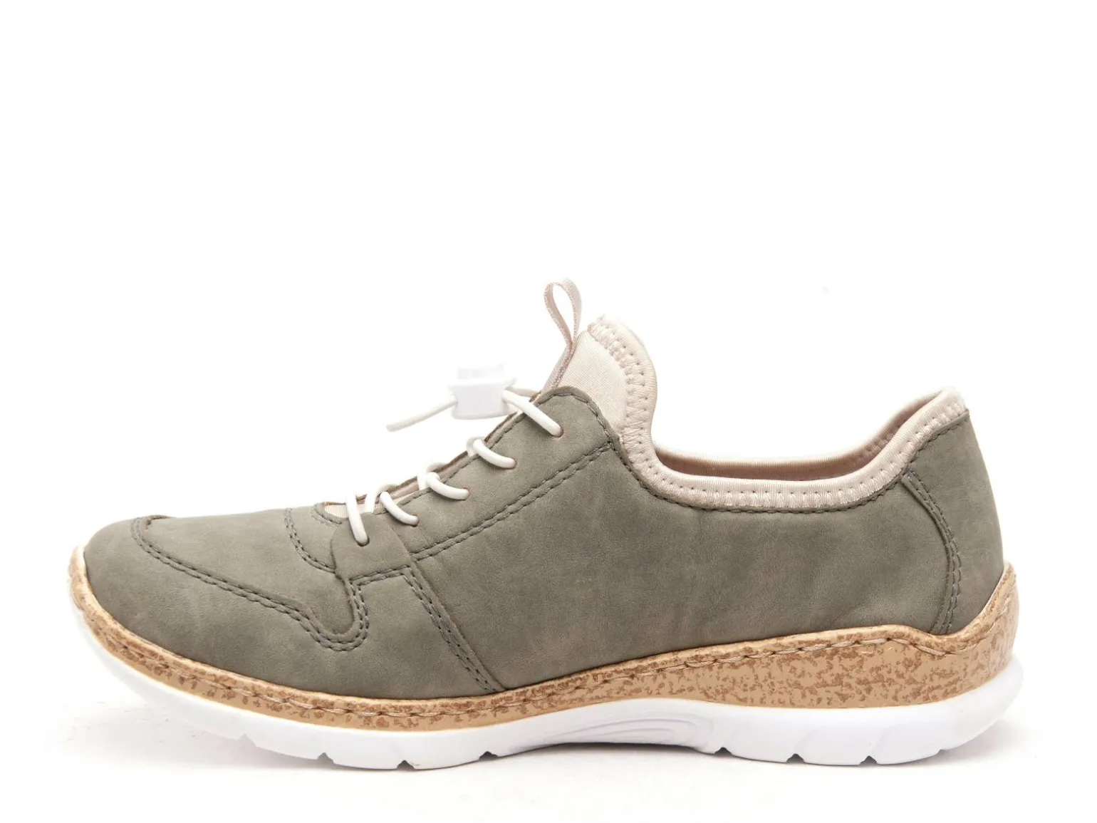Rieker N42GO Kaki Baskets Basses Femme
