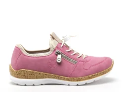 Rieker N42G0 Rose Baskets Basses Femme
