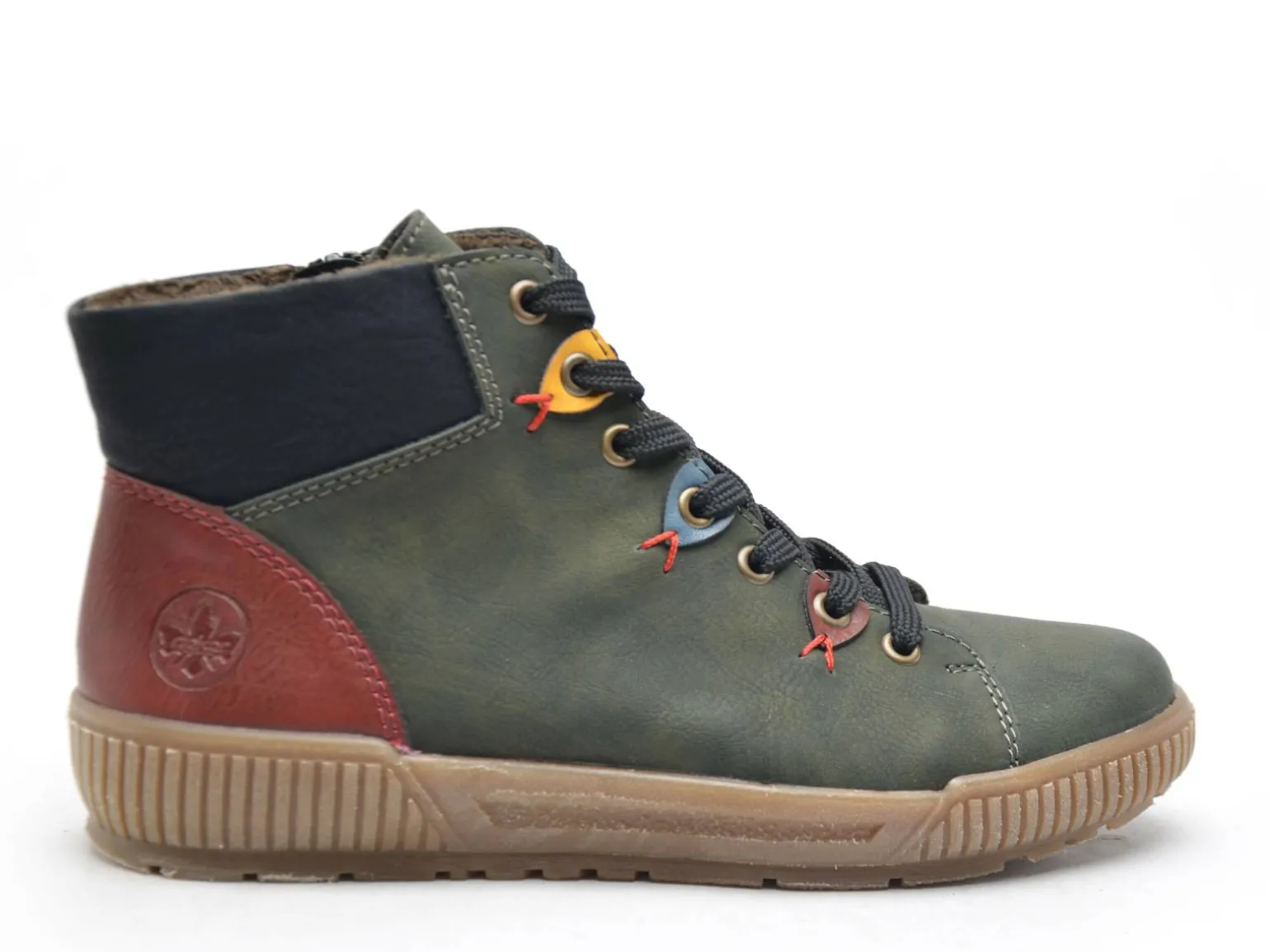 Rieker N0711 Kaki Boots et Bottines Plates Femme