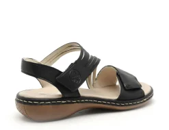 Rieker 65964 Noir Sandales Plates Femme