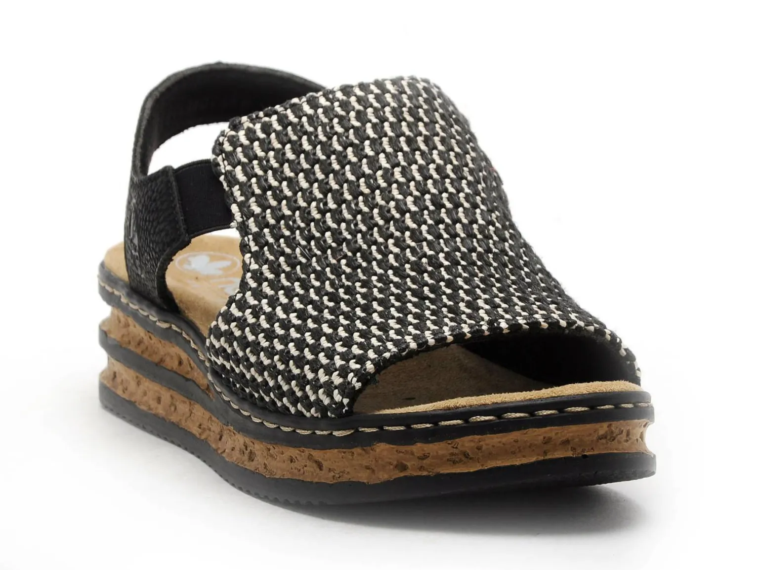 Rieker 62971 Noir Sandales à Talons Femme