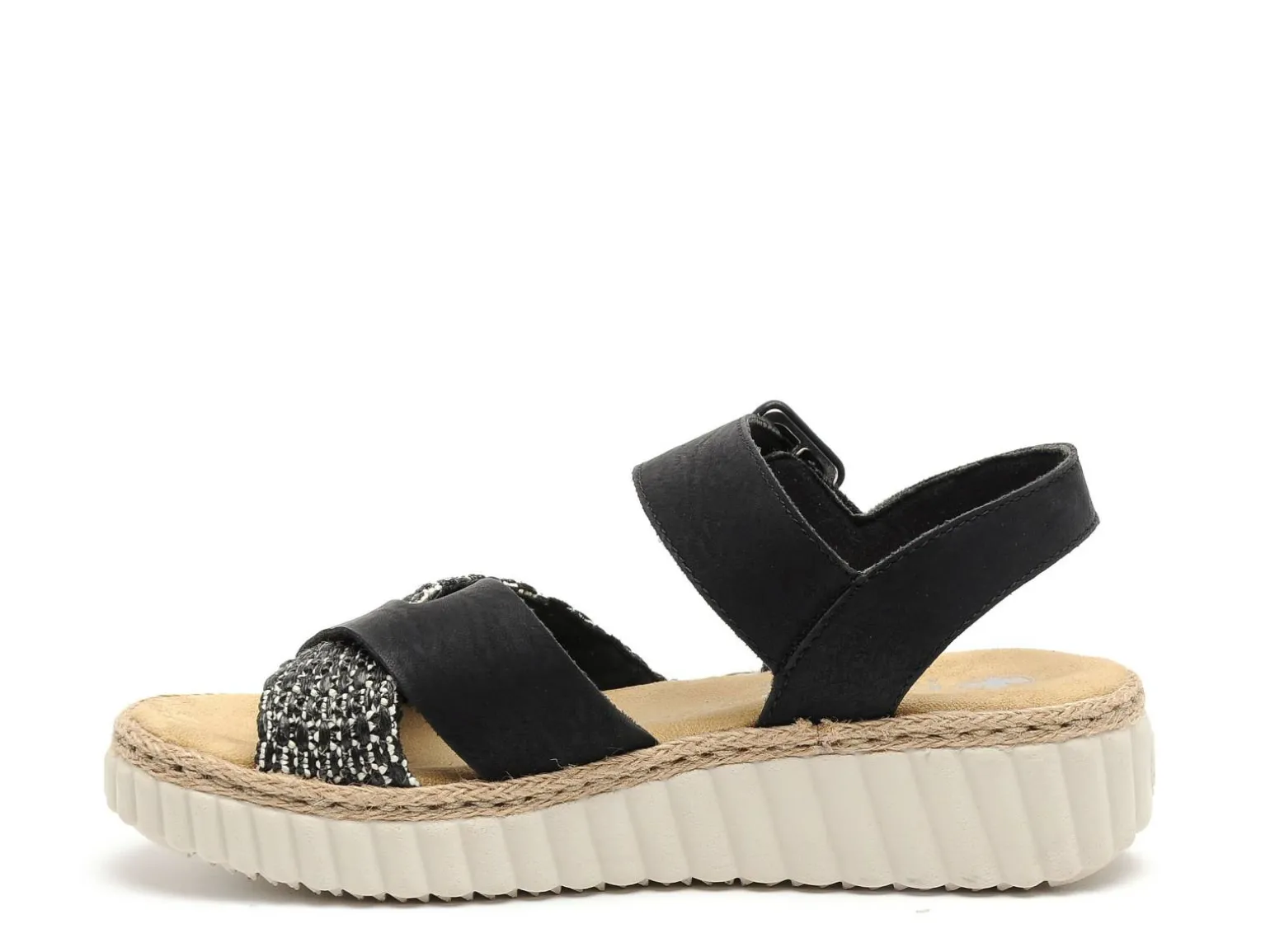 Rieker 69269 Noir Sandales à Talons Femme