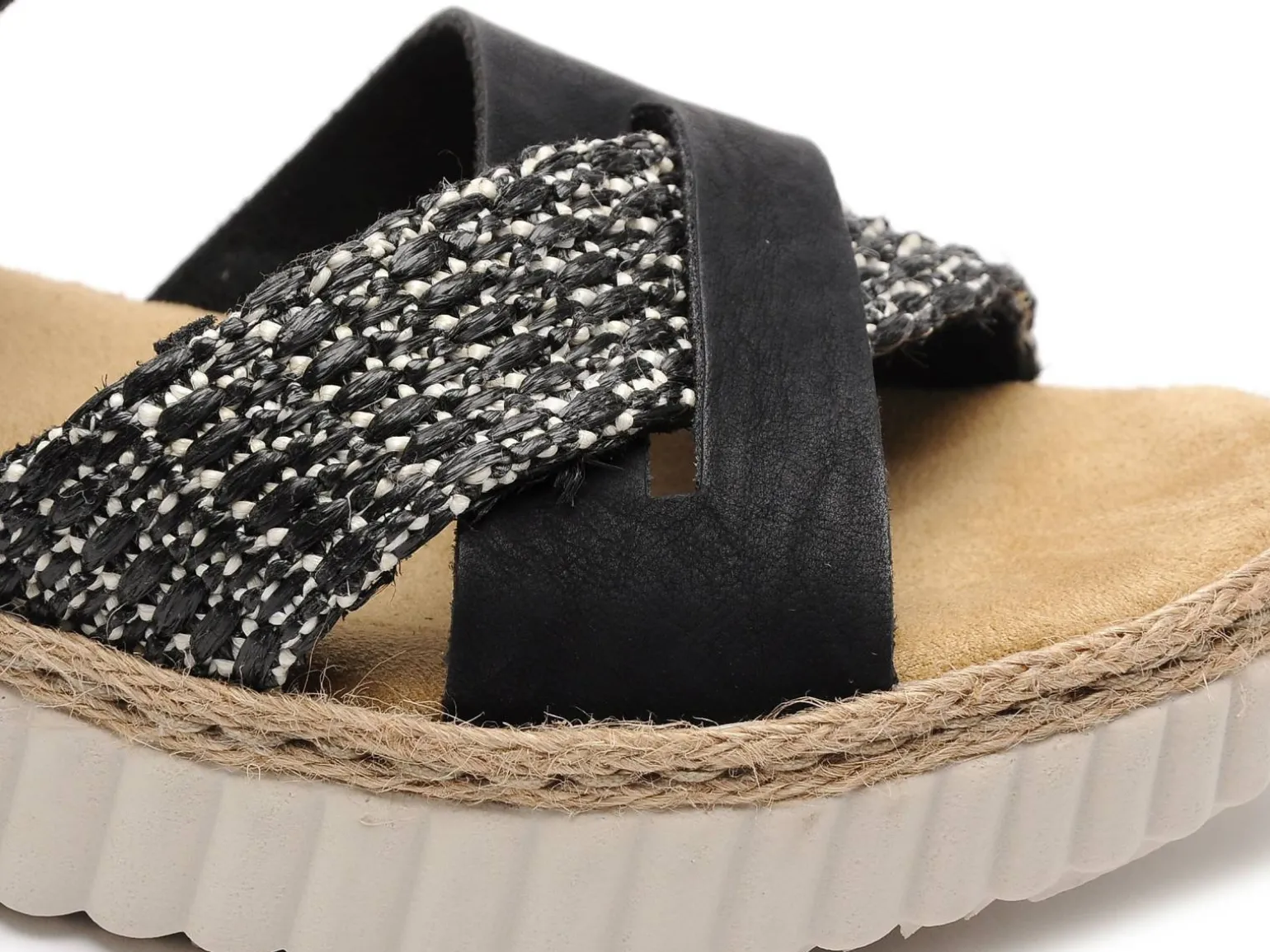 Rieker 69269 Noir Sandales à Talons Femme
