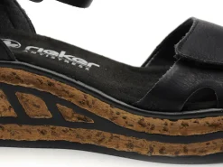 Rieker 68194 Noir Sandales à Talons Femme