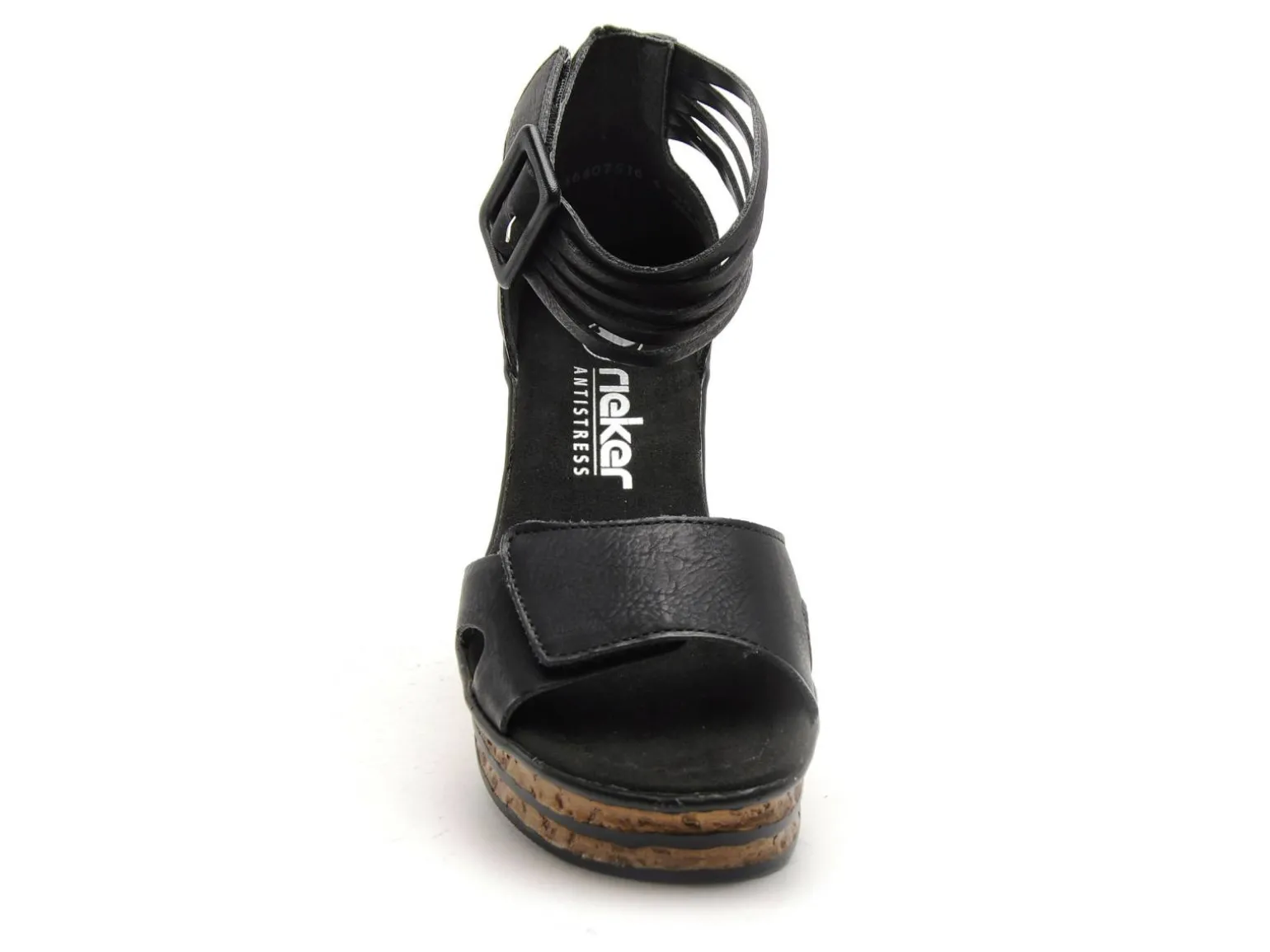 Rieker 68194 Noir Sandales à Talons Femme