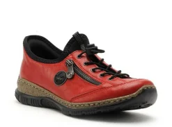 Rieker N3267 Rouge Baskets Basses Femme