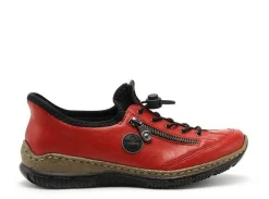 Rieker N3267 Rouge Baskets Basses Femme