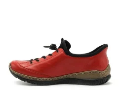 Rieker N3267 Rouge Baskets Basses Femme