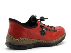 Rieker N3267 Rouge Baskets Basses Femme