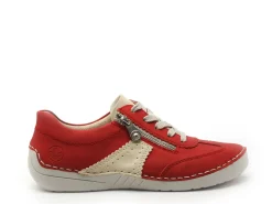 Rieker 52521 Rouge Baskets Basses Femme
