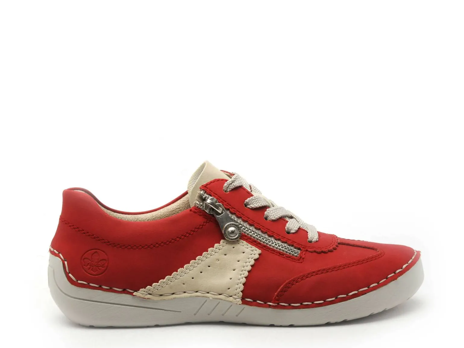 Rieker 52521 Rouge Baskets Basses Femme