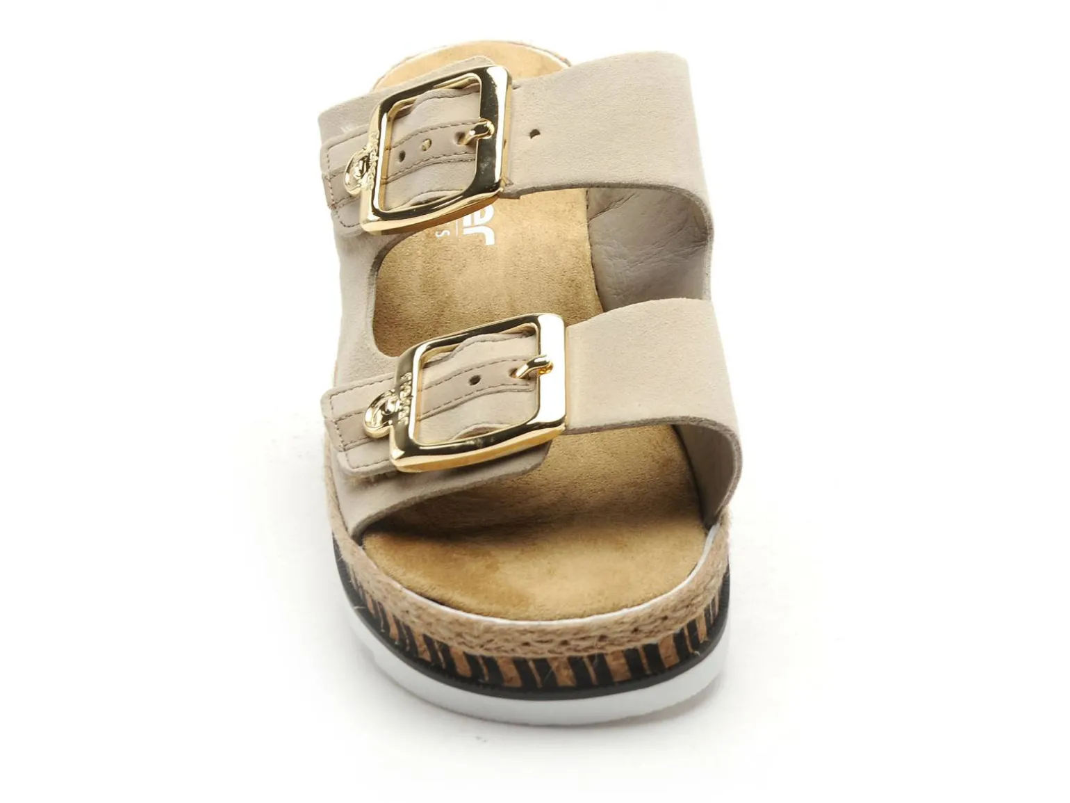 Rieker V7955 Beige Mules et Sabots à Talons Femme