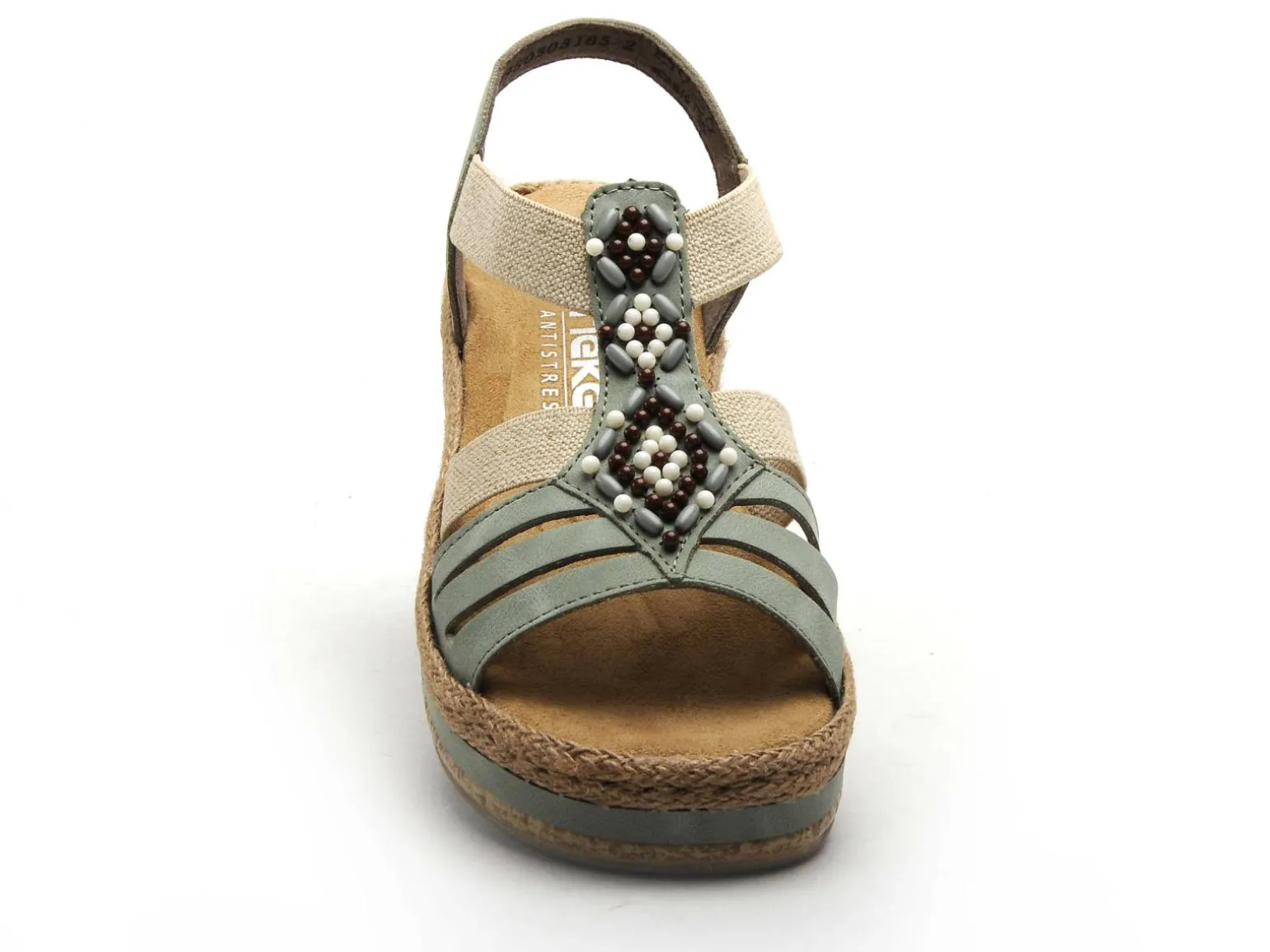 Rieker V0920 Kaki Sandales à Talons Femme
