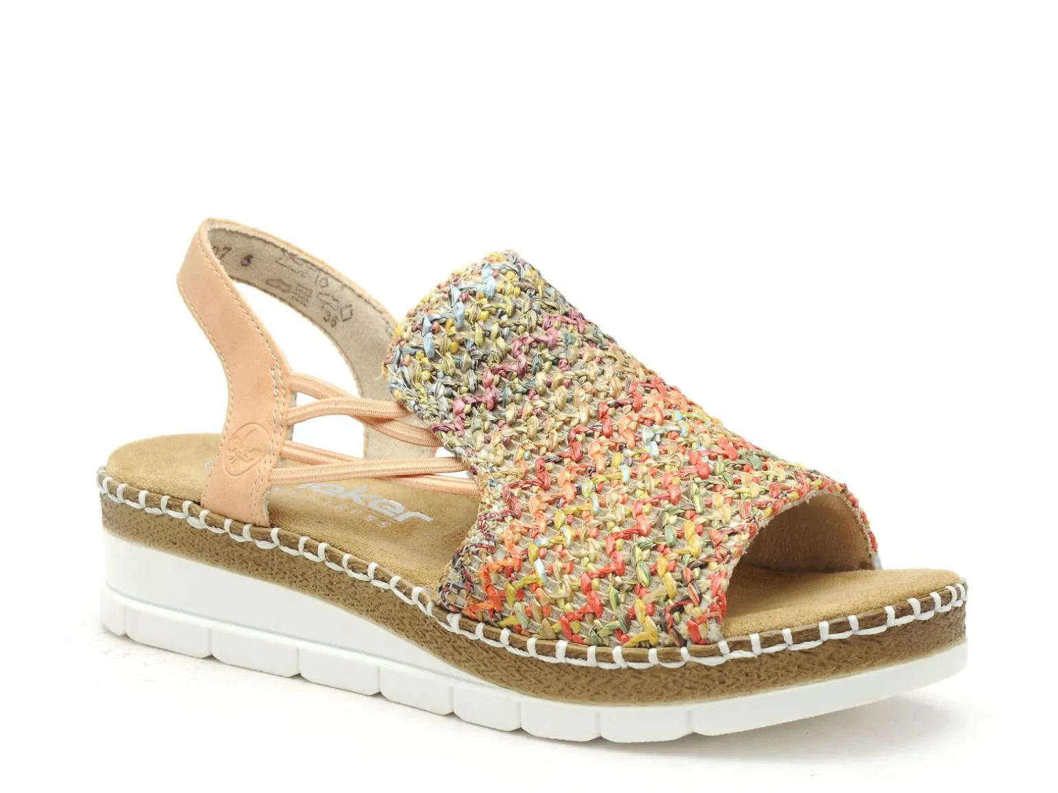Rieker V1241 Multicolore Sandales à Talons Femme