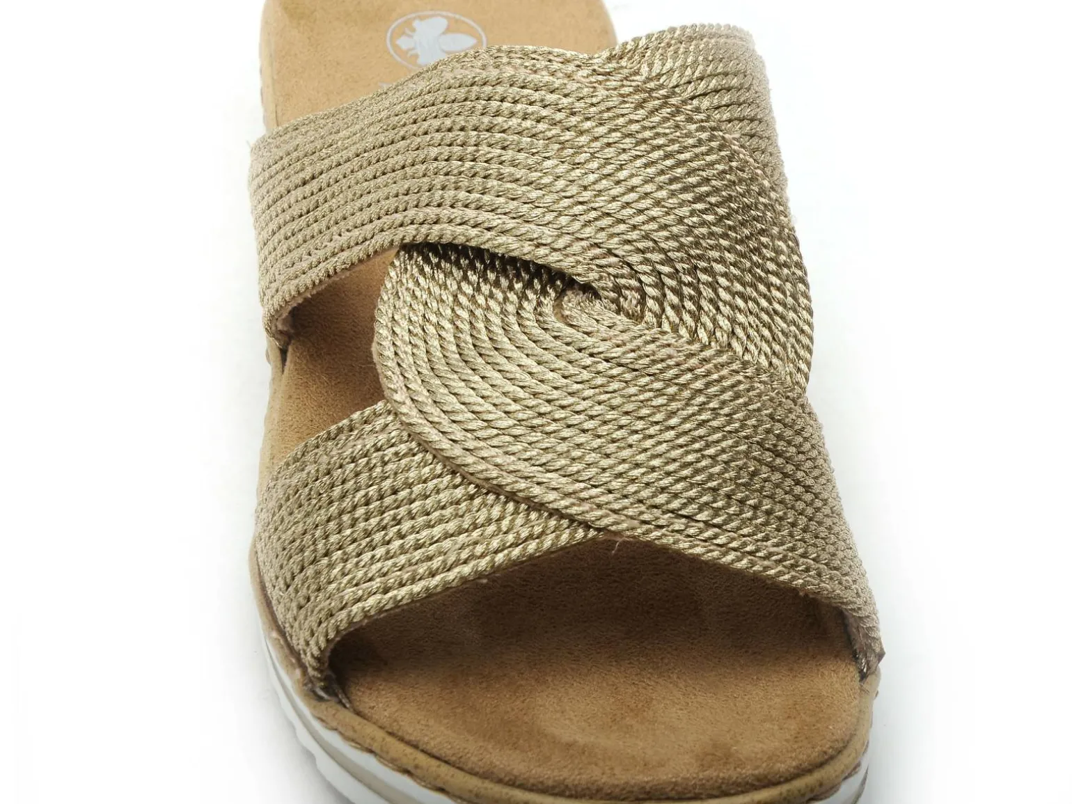 Rieker V06R4 Or Mules et Sabots à Talons Femme