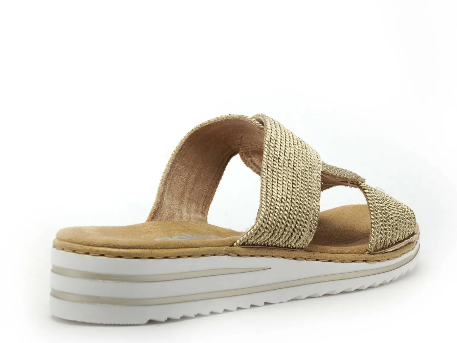 Rieker V06R4 Or Mules et Sabots à Talons Femme