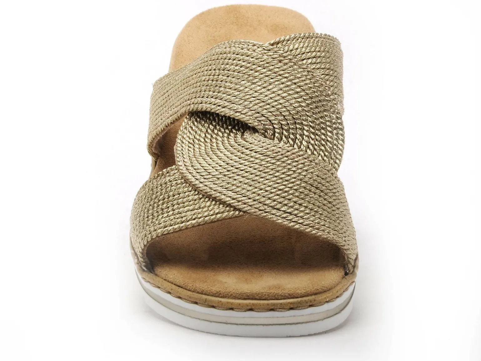 Rieker V06R4 Or Mules et Sabots à Talons Femme