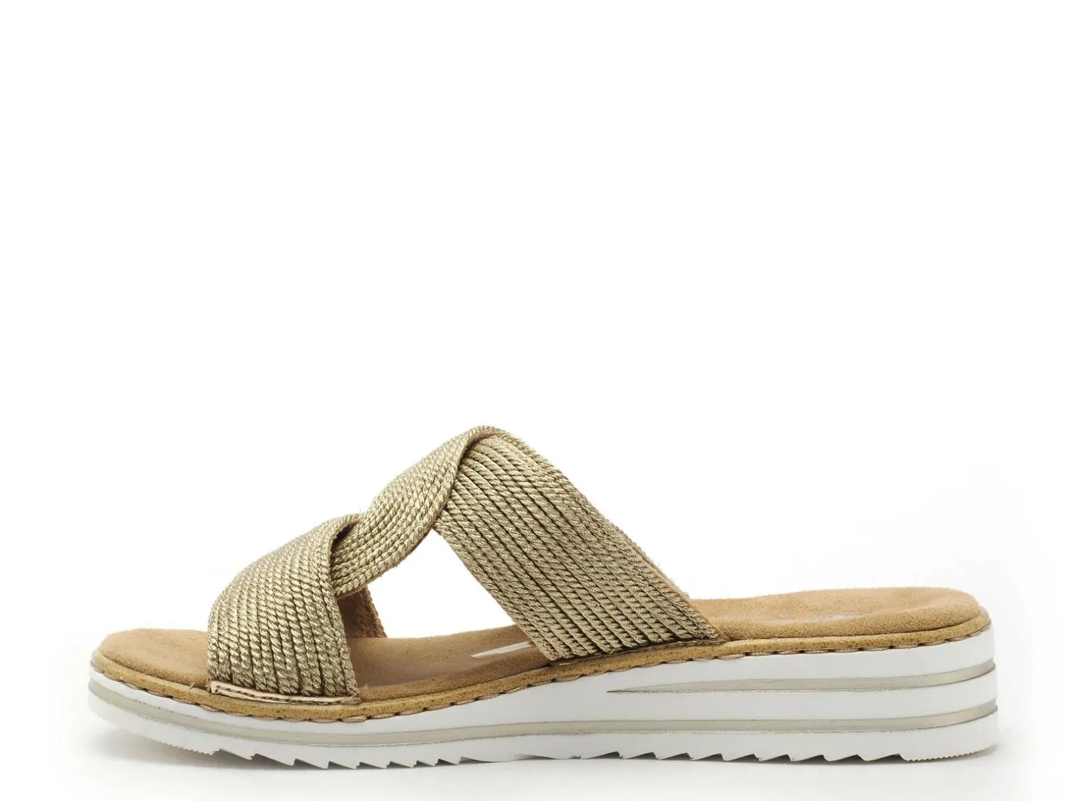Rieker V06R4 Or Mules et Sabots à Talons Femme
