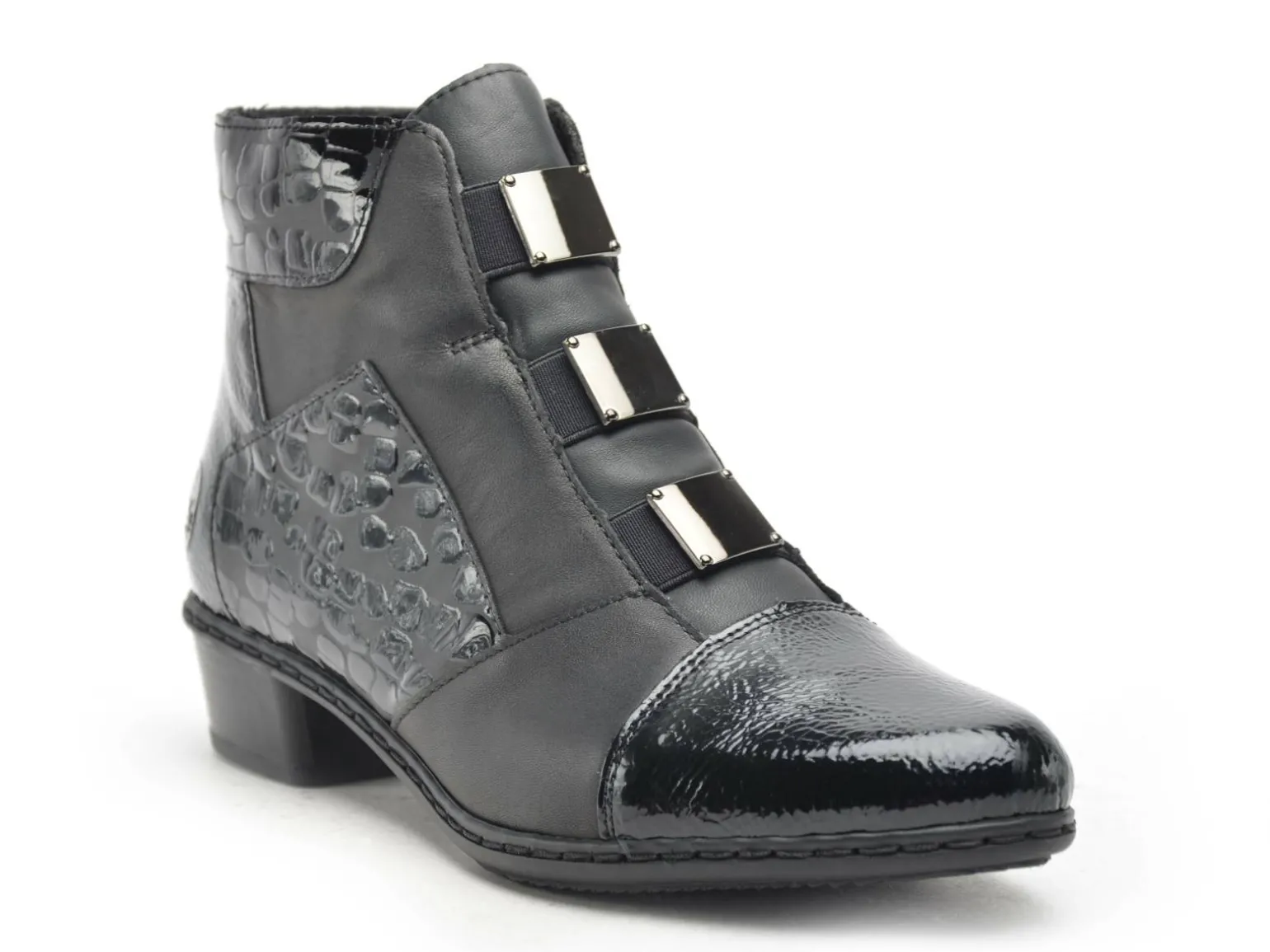 Rieker Y0764 Noir Boots et Bottines Plates Femme