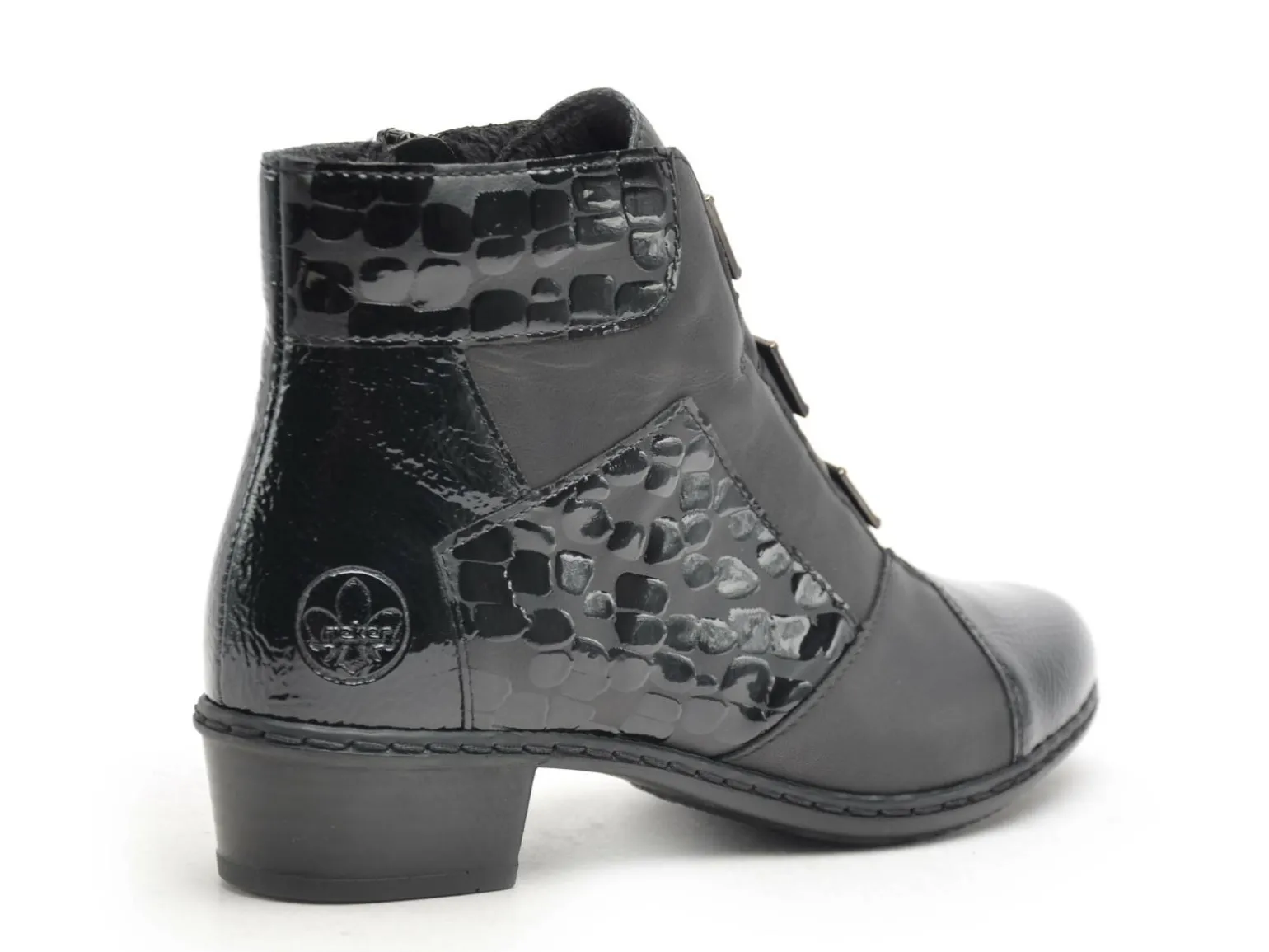 Rieker Y0764 Noir Boots et Bottines Plates Femme